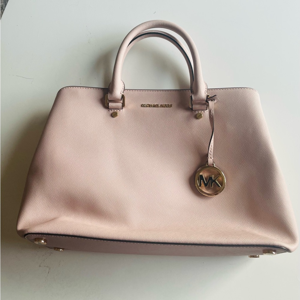 Michael Kors Blush Satchel with Gold Details